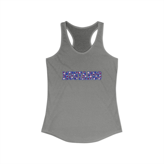 Tuslaw Mustangs Daisy Lettering Racerback Tank