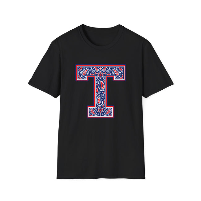 Tuslaw Mustangs Paisley Monogram T-Shirt