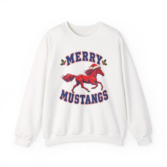 Tuslaw Mustangs — Merry Mustangs Crewneck Sweatshirt