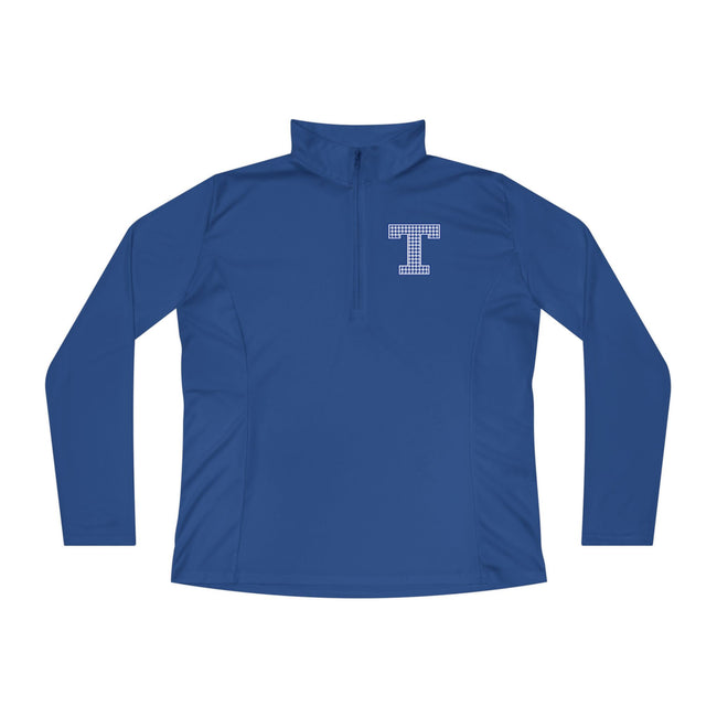 Tuslaw Mustangs Houndstooth Monogram Women’s Quarter-Zip