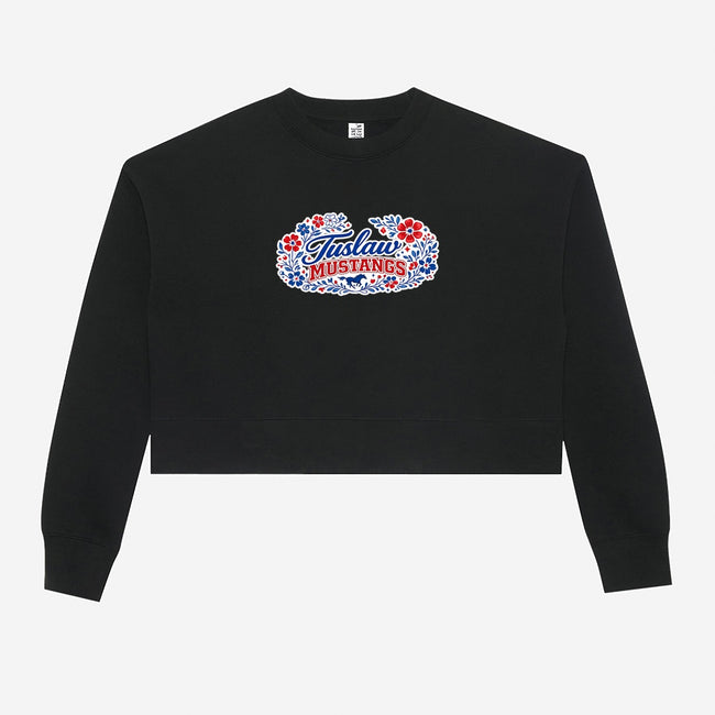 Tuslaw Mustangs Wildflower Script Crop Crewneck