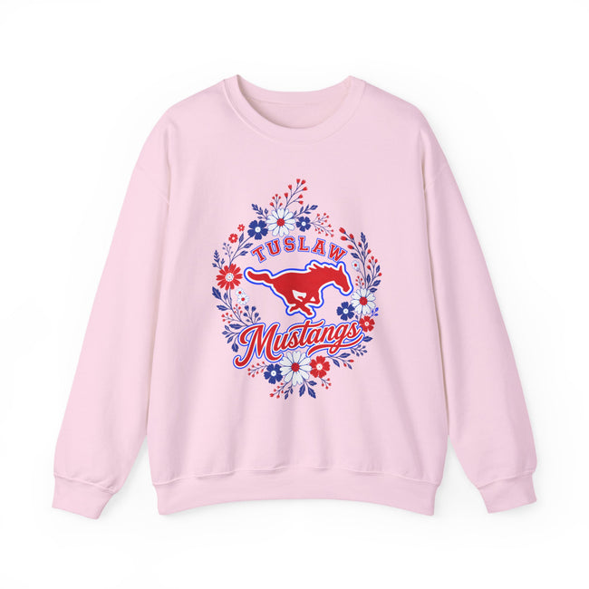 Tuslaw Mustangs — Floral Wreath Crewneck