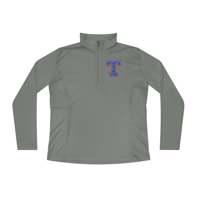 Tuslaw Mustangs Leopard Monogram Women’s Quarter-Zip