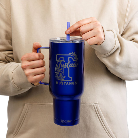 Tuslaw Mustangs Floral T Engraved 40oz Tumbler