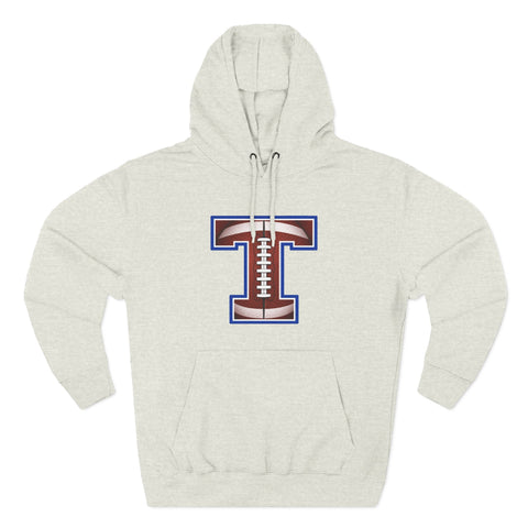 Tuslaw Mustangs Football Monogram Hoodie in Oatmeal Heather