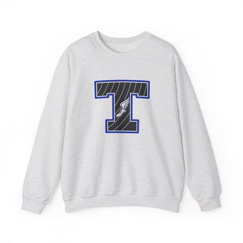 Tuslaw Mustangs Track & Field Monogram Crewneck Sweatshirt in Ash