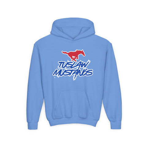 Youth Tuslaw Mustangs — Bold Logo Hoodie