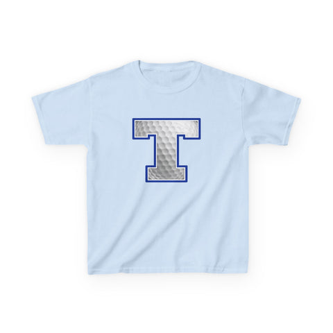 Tuslaw Mustangs Golf Monogram Kids T-Shirt in Light Blue