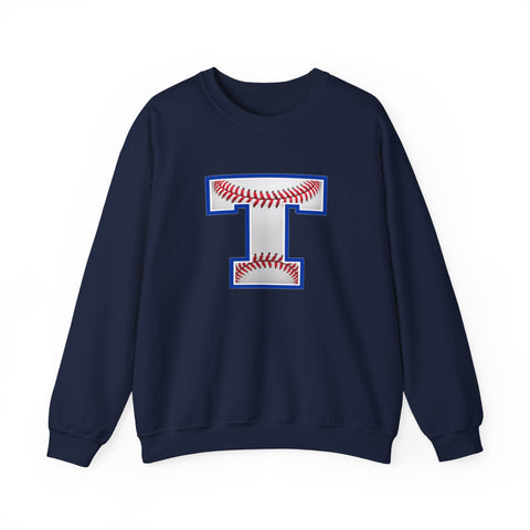 Tuslaw Mustangs Baseball Monogram Crewneck Sweatshirt in Navy