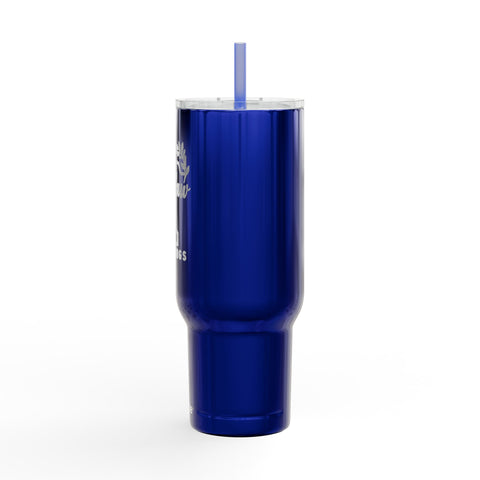 Tuslaw Mustangs Floral T Engraved 40oz Tumbler in Royal