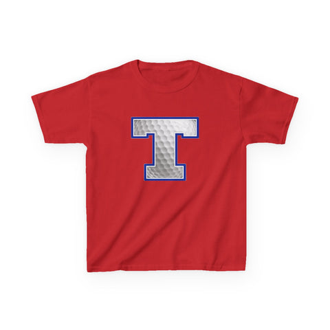 Tuslaw Mustangs Golf Monogram Kids T-Shirt in Red