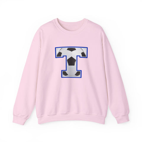 Tuslaw Mustangs Soccer Monogram Crewneck Sweatshirt in Light Pink