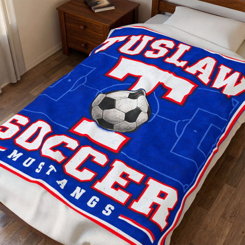 Tuslaw Soccer — Velveteen Plush Blanket | 50 × 60 in