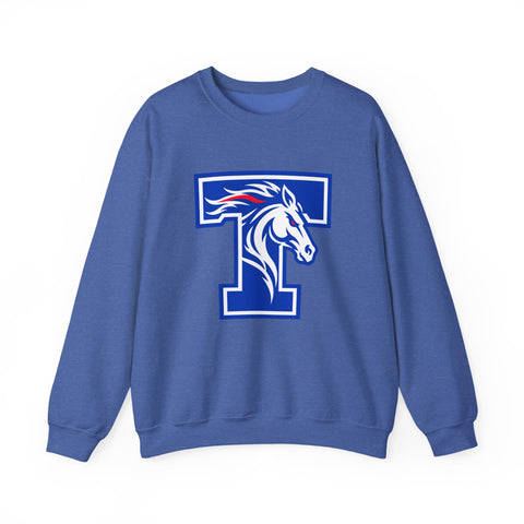 Tuslaw Mustangs - Tuslaw Monogram Crewneck Sweatshirt