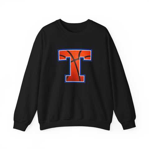 Tuslaw Mustangs Basketball Monogram Crewneck Sweatshirt in Black