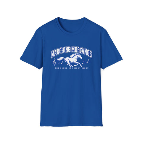 Tuslaw Marching Mustangs Friday Night Soundtrack T-Shirt in Royal