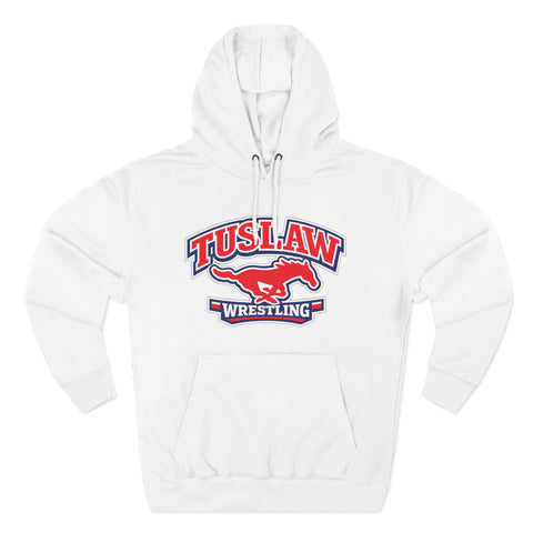 Tuslaw Wrestling — Running Mustang Varsity Hoodie
