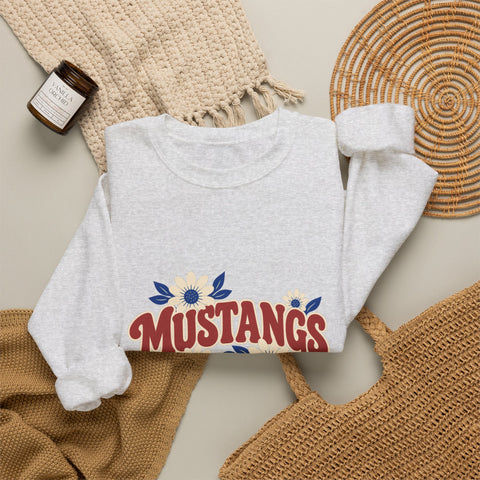 Tuslaw Mustangs in Bloom Crewneck Sweatshirt