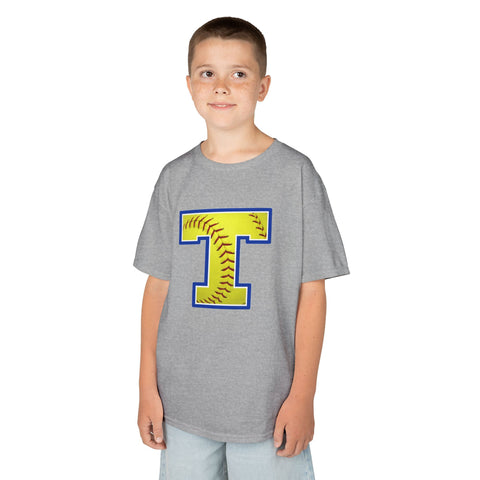 Tuslaw Mustangs Softball Monogram Kids T-Shirt