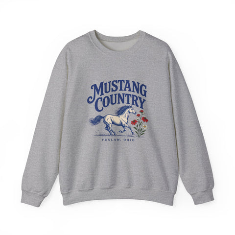 Tuslaw Mustangs Mustang Country Crewneck Sweatshirt in Sport Grey