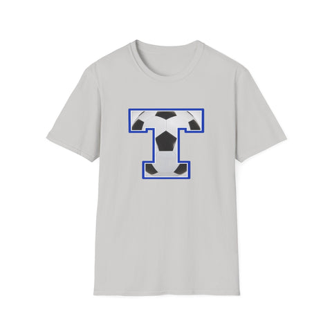 Tuslaw Mustangs Soccer Monogram T-Shirt in Ice Grey