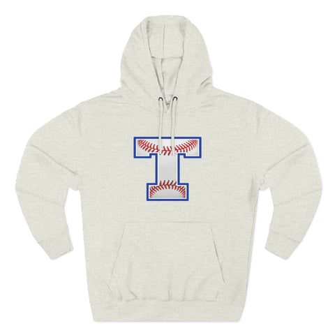 Tuslaw Mustangs Baseball Monogram Hoodie in Oatmeal Heather