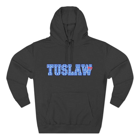 Tuslaw Mustangs Ladies - Gingham Style Tuslaw Pullover Hoodie in Charcoal Heather