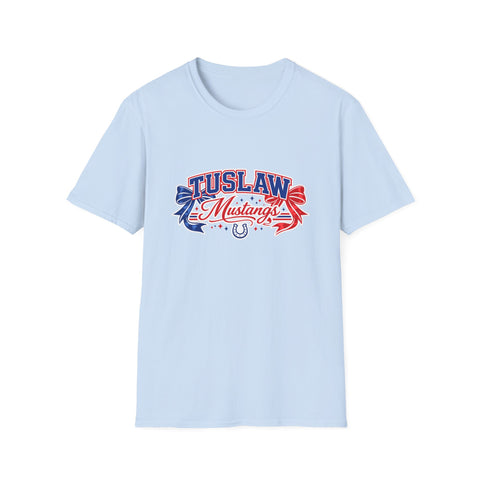 Tuslaw Mustangs — Red & Blue Bows T-Shirt