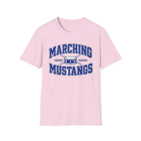 Tuslaw Marching Mustangs Varsity Drum T-Shirt in Light Pink
