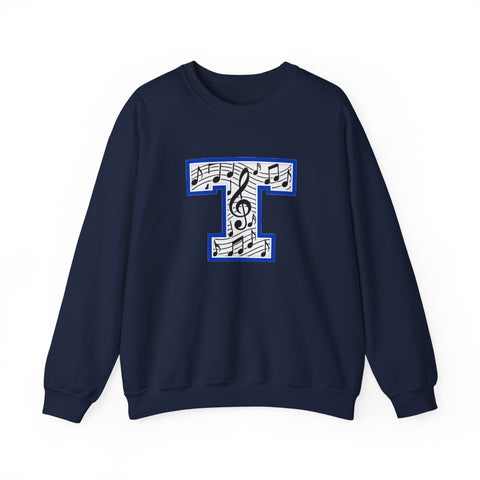 Tuslaw Mustangs Music Monogram Crewneck Sweatshirt in Navy