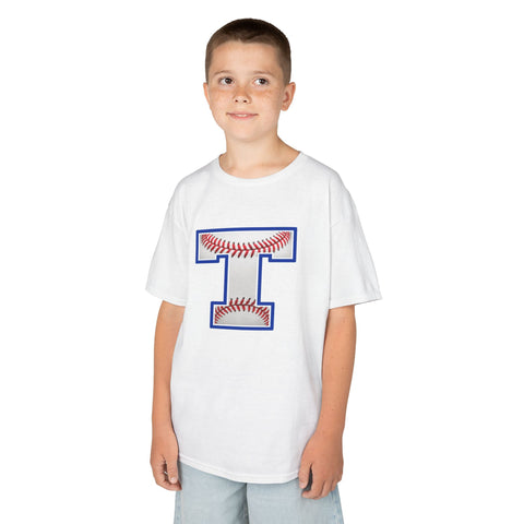 Tuslaw Mustangs Baseball Monogram Kids T-Shirt