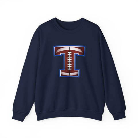 Tuslaw Mustangs Football Monogram Crewneck Sweatshirt in Navy