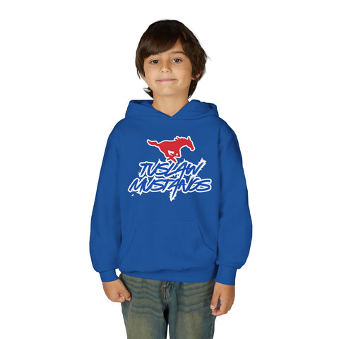 Youth Tuslaw Mustangs — Bold Logo Hoodie
