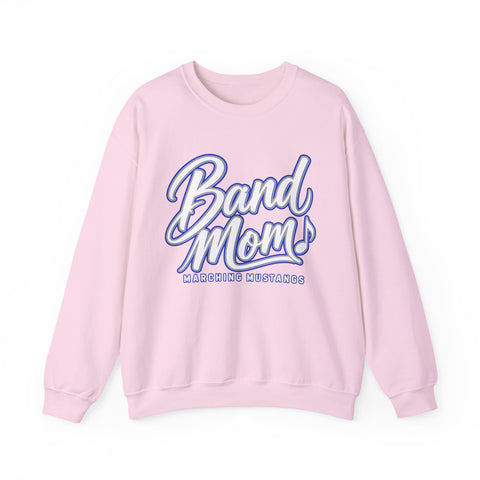 Tuslaw Marching Mustangs Band Mom Crewneck Sweatshirt in Light Pink