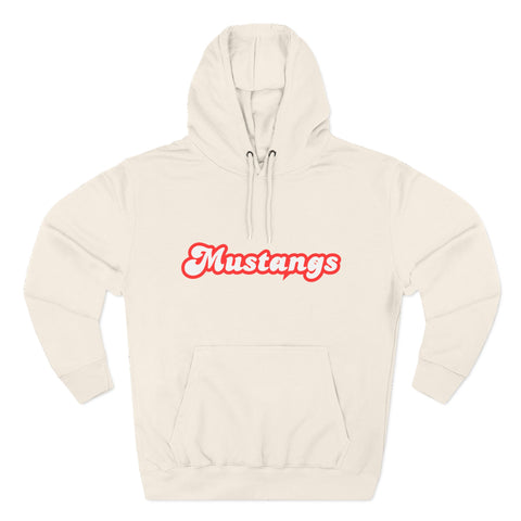 Mustangs Script Hoodie — Retro Cursive Team Pullover
