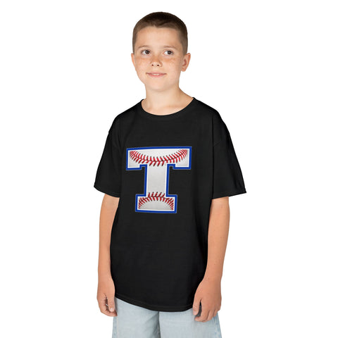 Tuslaw Mustangs Baseball Monogram Kids T-Shirt