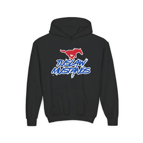 Youth Tuslaw Mustangs — Bold Logo Hoodie