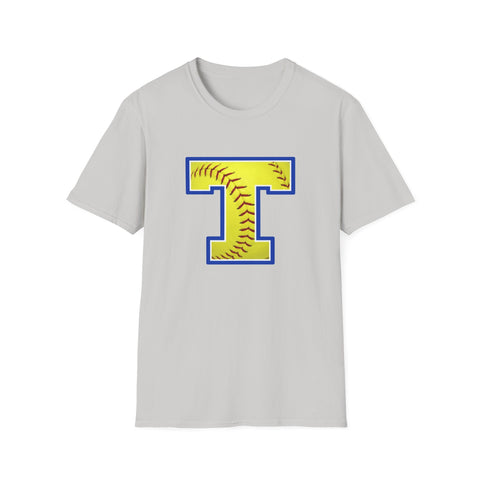 Tuslaw Mustangs Softball Monogram T-Shirt in Ice Grey