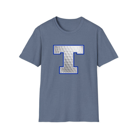 Tuslaw Mustangs Golf Monogram T-Shirt in Heather Indigo