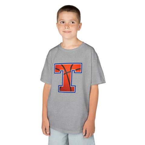 Tuslaw Mustangs Basketball Monogram Kids T-Shirt