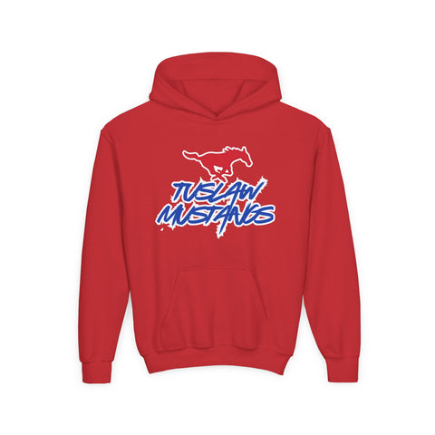 Youth Tuslaw Mustangs — Bold Logo Hoodie