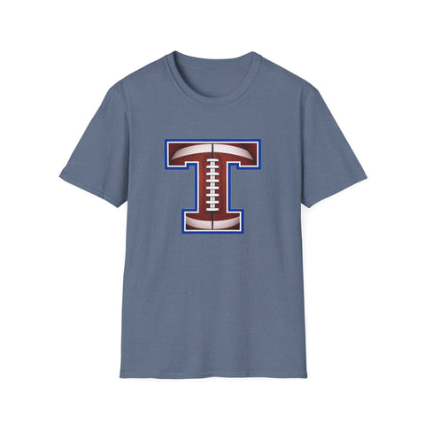 Tuslaw Mustangs Football Monogram T-Shirt in Heather Indigo