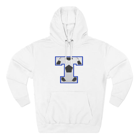 Tuslaw Mustangs Soccer Monogram Hoodie in White