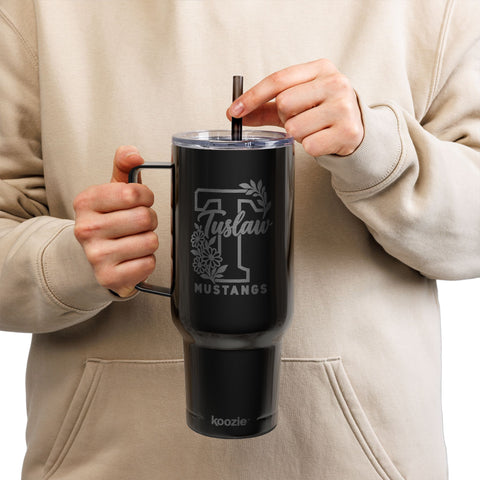 Tuslaw Mustangs Floral T Engraved 40oz Tumbler