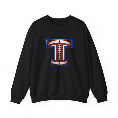 Tuslaw Mustangs Football Monogram Crewneck Sweatshirt in Black