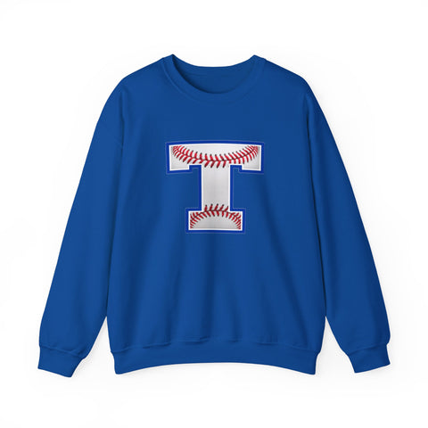 Tuslaw Mustangs Baseball Monogram Crewneck Sweatshirt in Royal