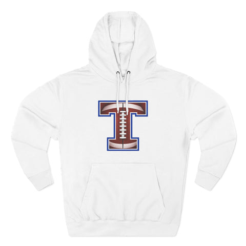 Tuslaw Mustangs Football Monogram Hoodie in White