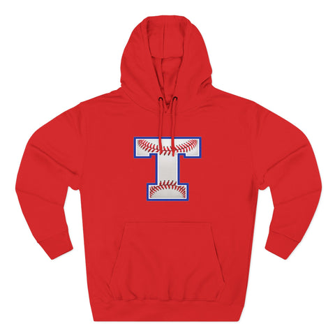 Tuslaw Mustangs Baseball Monogram Hoodie in Red