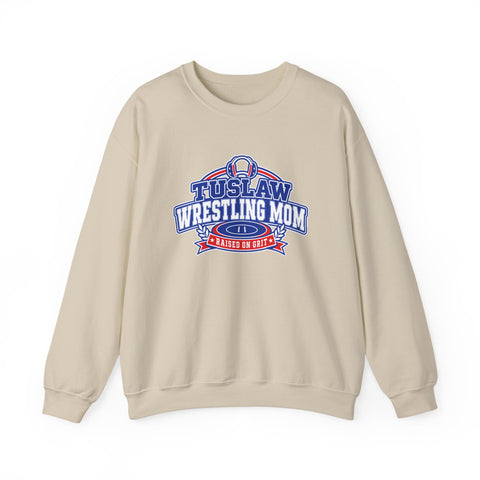 Tuslaw Wrestling  — Raised on Grit Mom Crewneck Sweatshirt