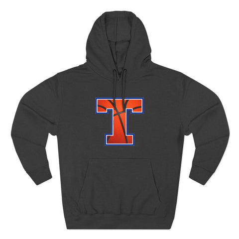 Tuslaw Mustangs Basketball Monogram Hoodie in Charcoal Heather